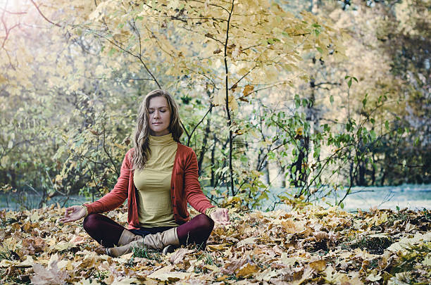 istock Young woman in autumn park, 520326723
