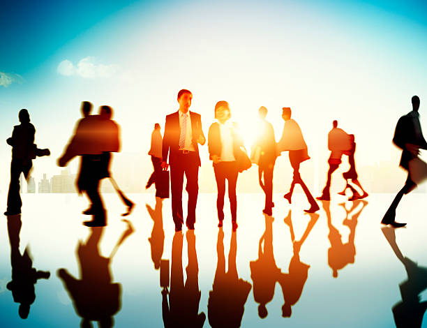 istock Business People Rush Hour Walking Commuting City Concept 520328288