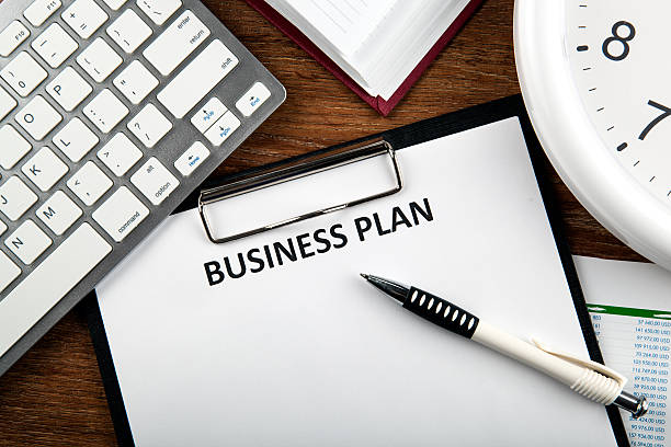 istock Business still life with business plan 520328784