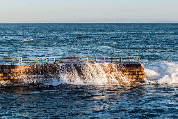 istock Water Flowing Over Seawall at La Jolla Children's Pool 520328956