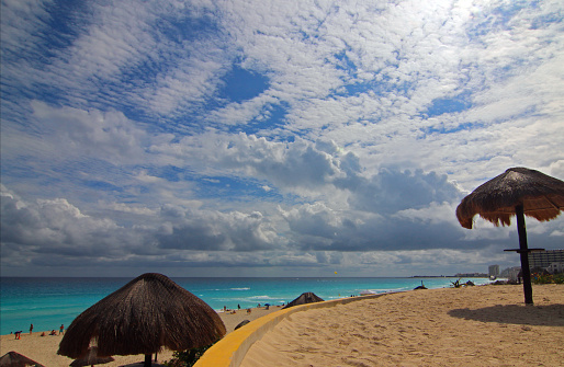 Playa Delfines Public Beach on the Mexican Riviera at Cancun Mexico