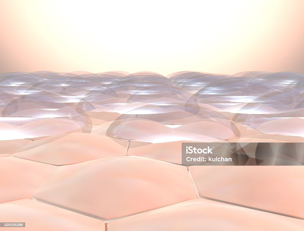 Menschliche Haut mit Wasser Tropfen Nahaufnahme - Lizenzfrei Zelle Stock-Foto