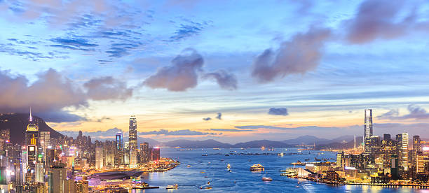 istock Hong Kong city skyline 520335368