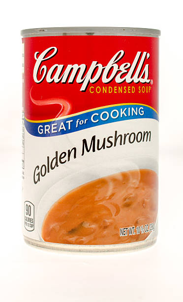 campbell dourado sopa de cogumelos - campbells - fotografias e filmes do acervo