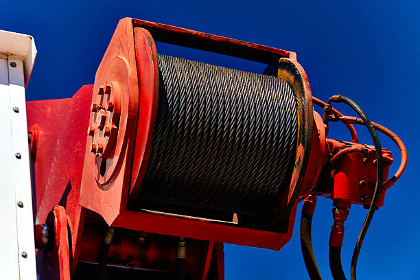 istock Close up of Cable on a Boom Crane 520336132