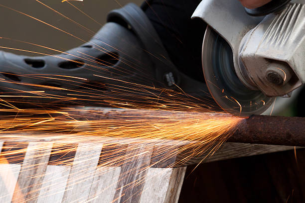 istock Sparks flying in metalworking 520359241