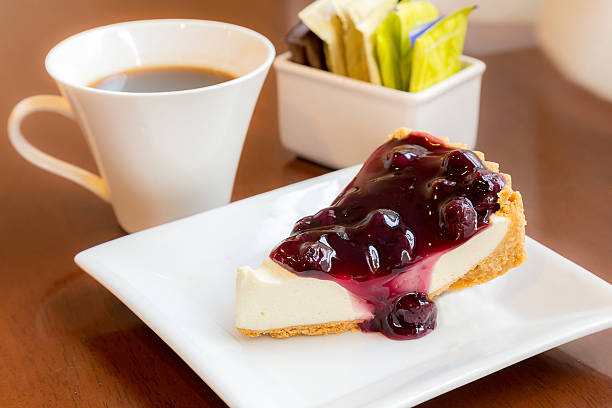 istock Yummy Bluberry pie with a cup of coffee 520360411