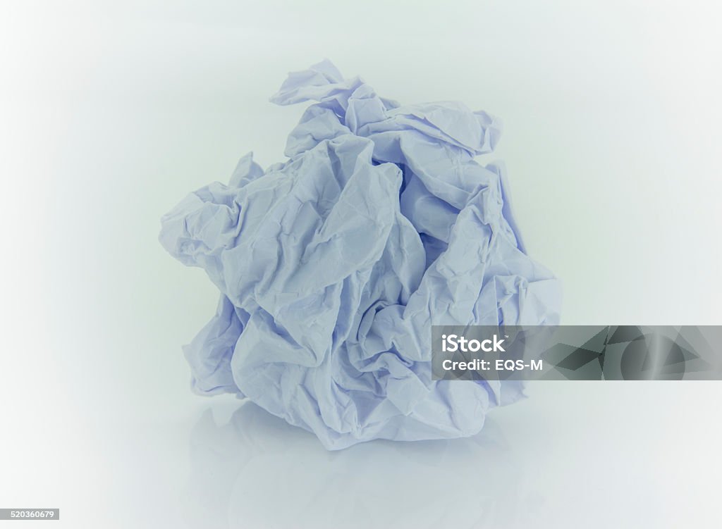 The Crumpled white paper ball Crumpled Stock Photo