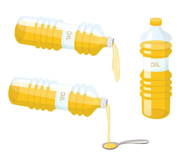 Vector illustration of Cooking oil set