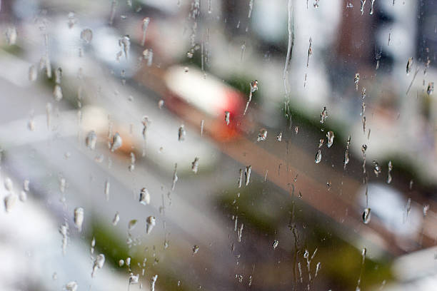 Rain on a window in Kanazawa
