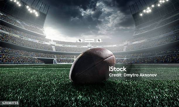 American Football Ball Stock Photo - Download Image Now - American Football - Sport, American Football - Ball, Grass