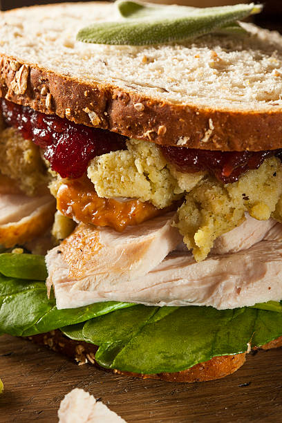 istock Homemade Leftover Thanksgiving Dinner Turkey Sandwich 520361987