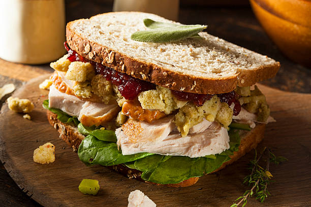 istock Homemade Leftover Thanksgiving Dinner Turkey Sandwich 520361995