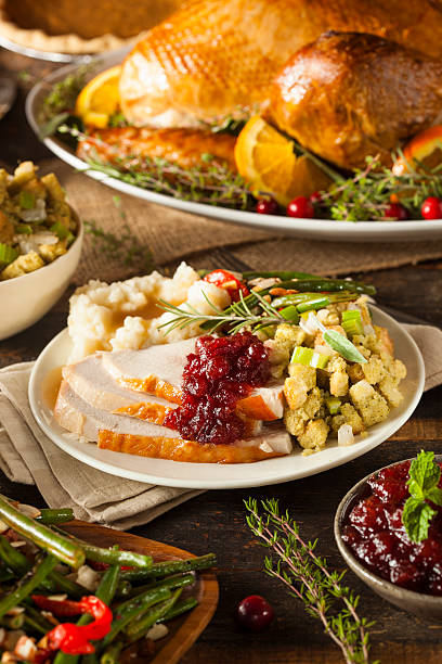 istock Homemade Thanksgiving Turkey on a Plate 520363525