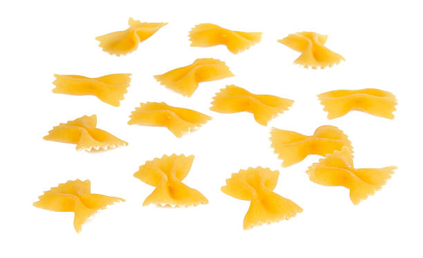 istock Farfalle pasta isolated on white background 520364768