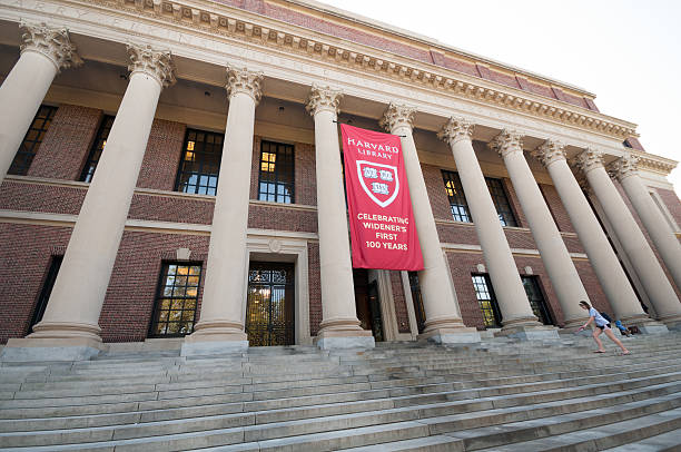 Harvard Widener biblioteca - foto stock
