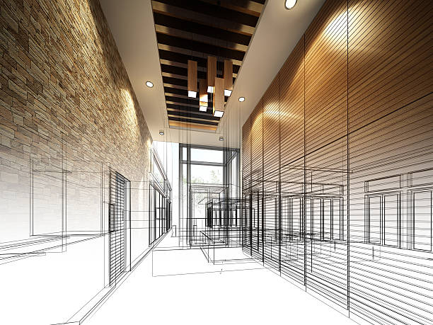istock sketch design of interior hall 520368296
