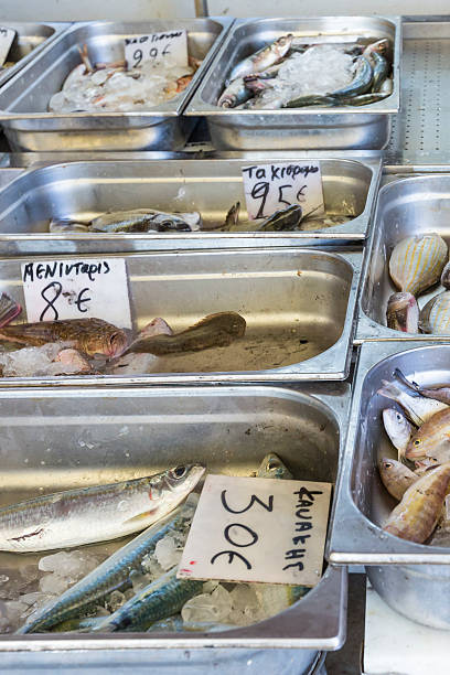 istock Fresh fish in the fish market - Greece 520368882