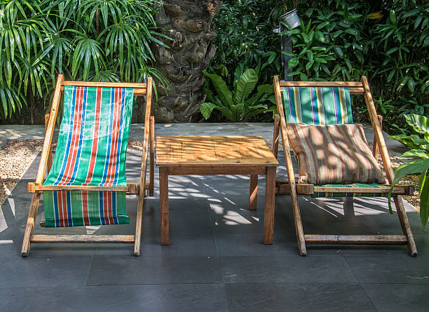 istock easy chairs in the garden 520372418