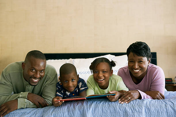 Family reading stories together