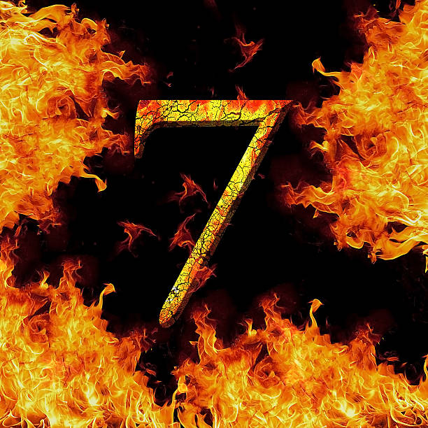 digit-number-7-seven-fire-