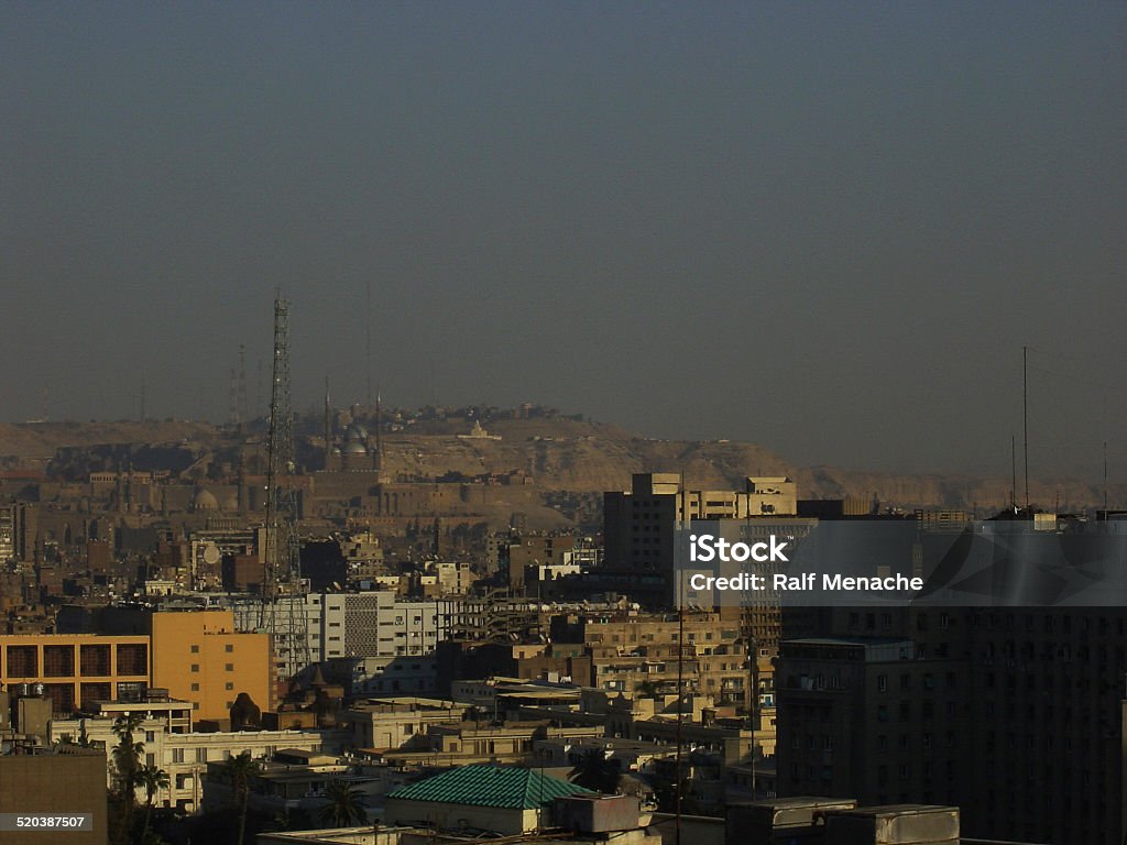 Egypt – Cairo, view over the City to Citadel…. Egypt – Cairo, view over the City to Citadel and Mohamed Ali Mosque at sunset... Cairo Citadel Stock Photo