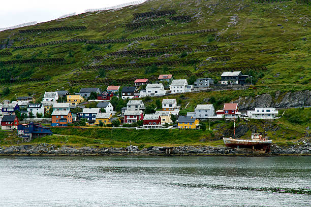 istock Homes and avalanche fences in Hammerfest, Norway. 520388077