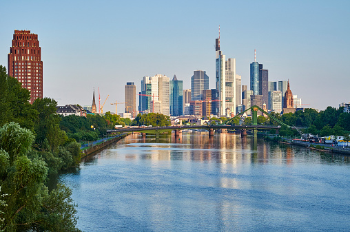 Frankfurt am Main early morning. Photographed July 2014.