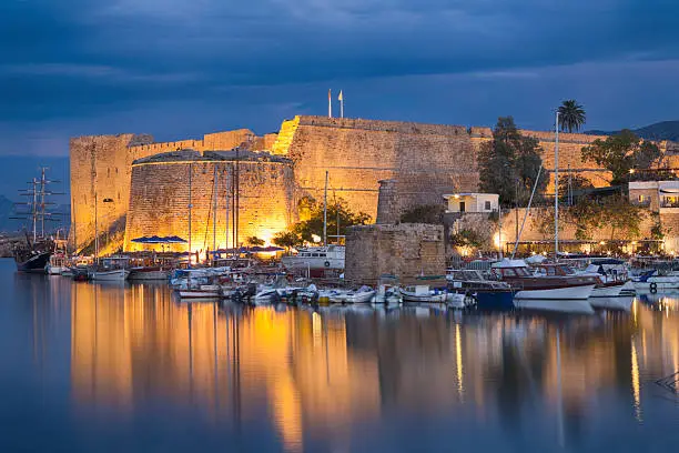 Girne (Kyrenia) is a town in Cyprus, noted for its historic harbour and castle.