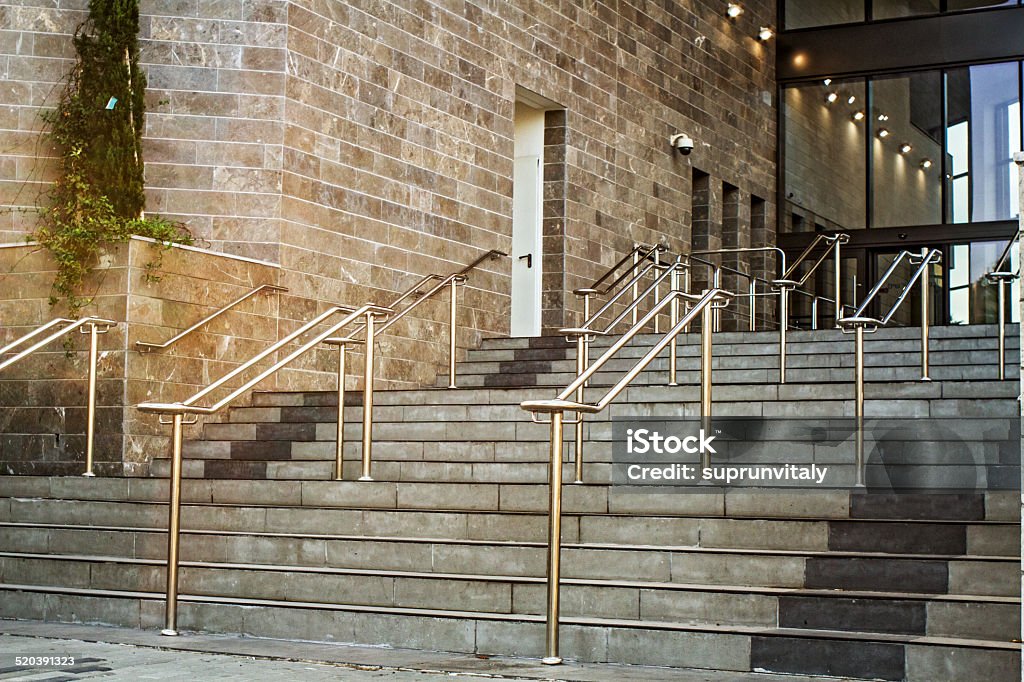 Stainless steel railings Stainless steel handrails are installed on the walls and steps. Animal Body Part Stock Photo