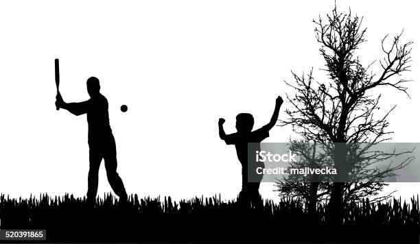 Vector Silhouette Of A Family Stock Illustration - Download Image Now - Adult, Athlete, Back Lit
