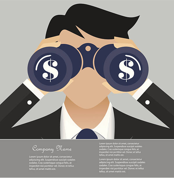 Business and finance vision concept vector art illustration