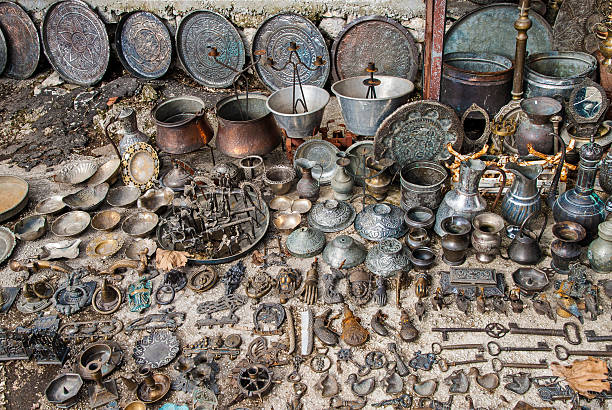 Old steel teapot