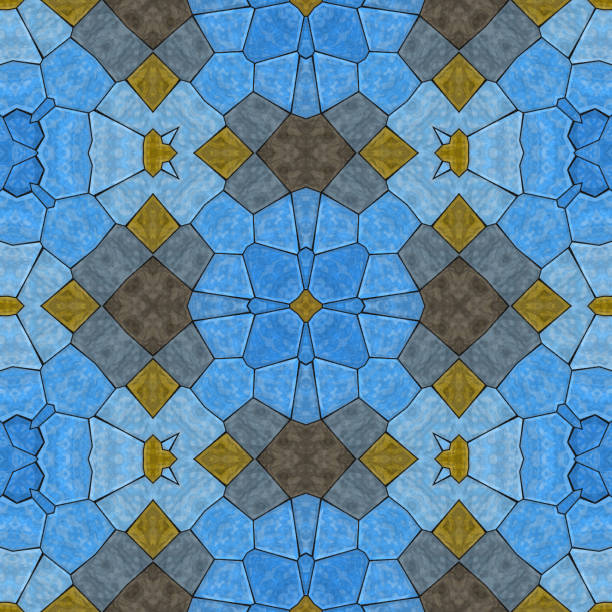 istock Glass mosaic kaleidoscopic seamless generated hires texture 520392269