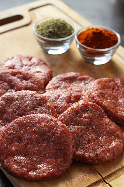 istock uncooked meat ball on a wooden background 520392513