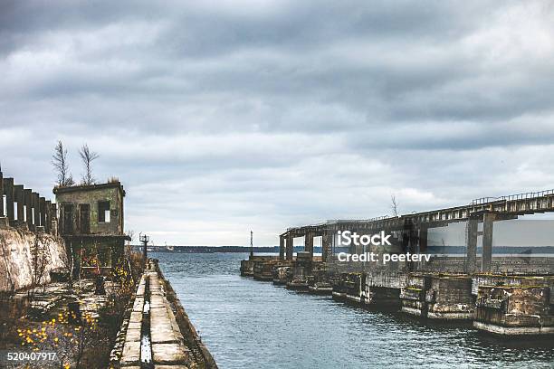 Abandoned Submarine Base Stock Photo - Download Image Now - Abandoned, Air Pollution, Alley