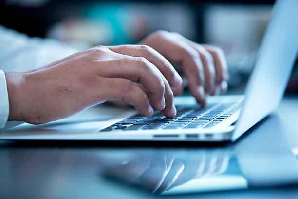 istock Businessman working on a laptop 520410817