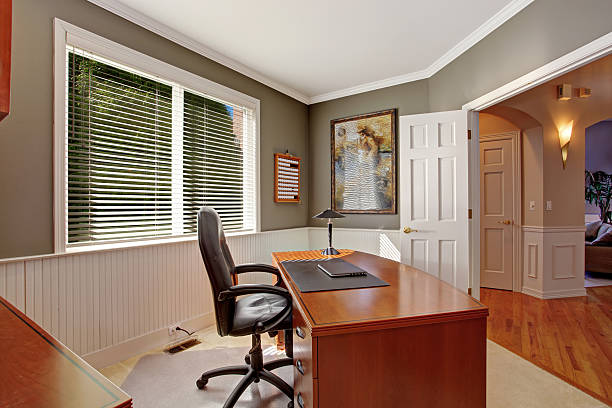 istock Office room in luxury house 520410927