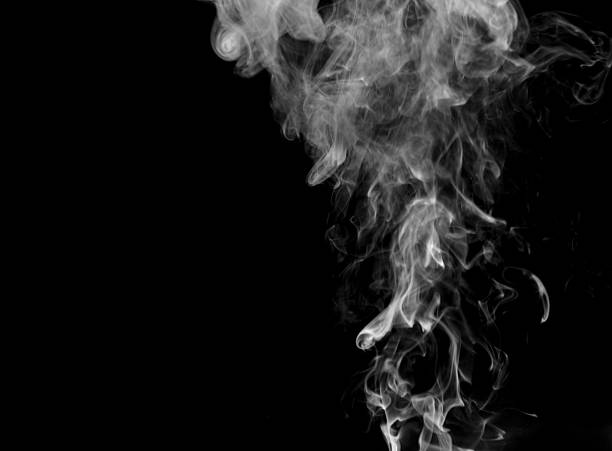 istock Out of focus smoke-shaped specter,black background 520411096