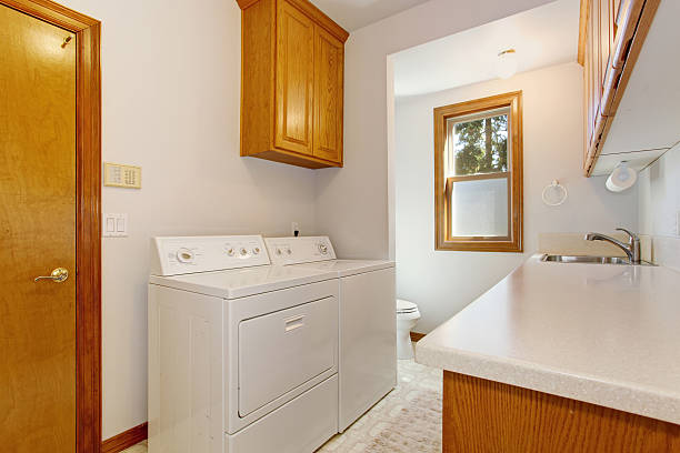 istock Laundry room in american house 520411843
