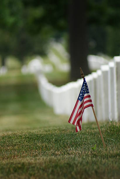 istock Single flag among the stones 520412187