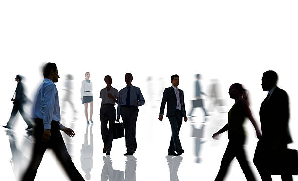 istock Silhouette of Business People on Rush Hour 520412759