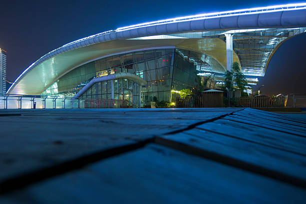 istock Xiamen cruise terminal  at night 520413677
