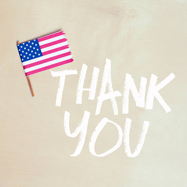 istock Thank You Note with American flag 520414847