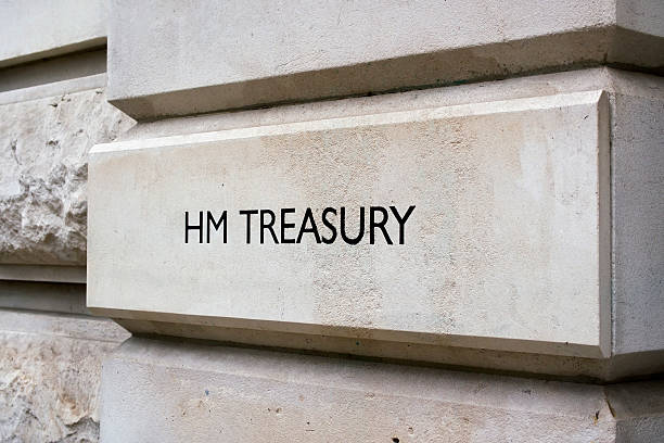 British Government Treasury sign stock photo