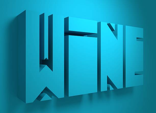 istock Drink alcohol beverage. Wine word lettering 520415634