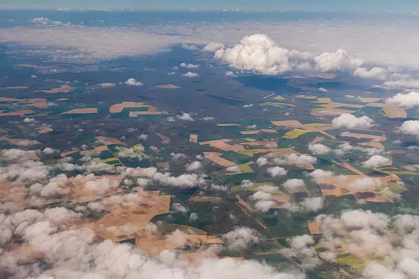 The photo was taken from the airplane flying from Kiev to Paris. April 10, 2014.