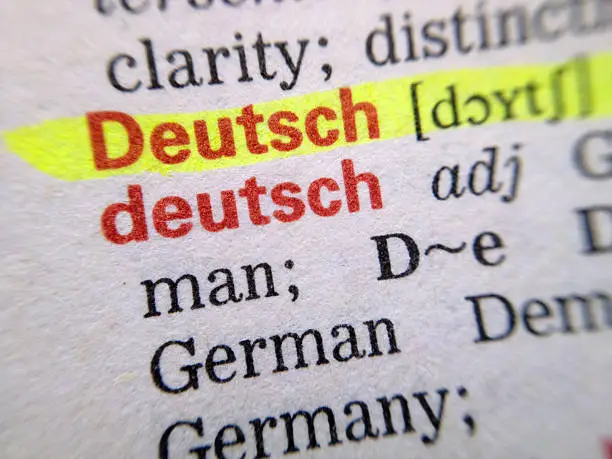 Photo of German - Deutsch in dictionary