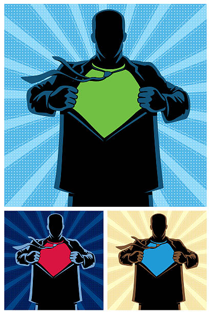 초영웅 언더 커버 2 - superhero identity heroes mask stock illustrations