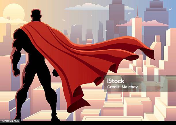 Superhero Watch 2 Stock Illustration - Download Image Now - Superhero, Comic Book, City